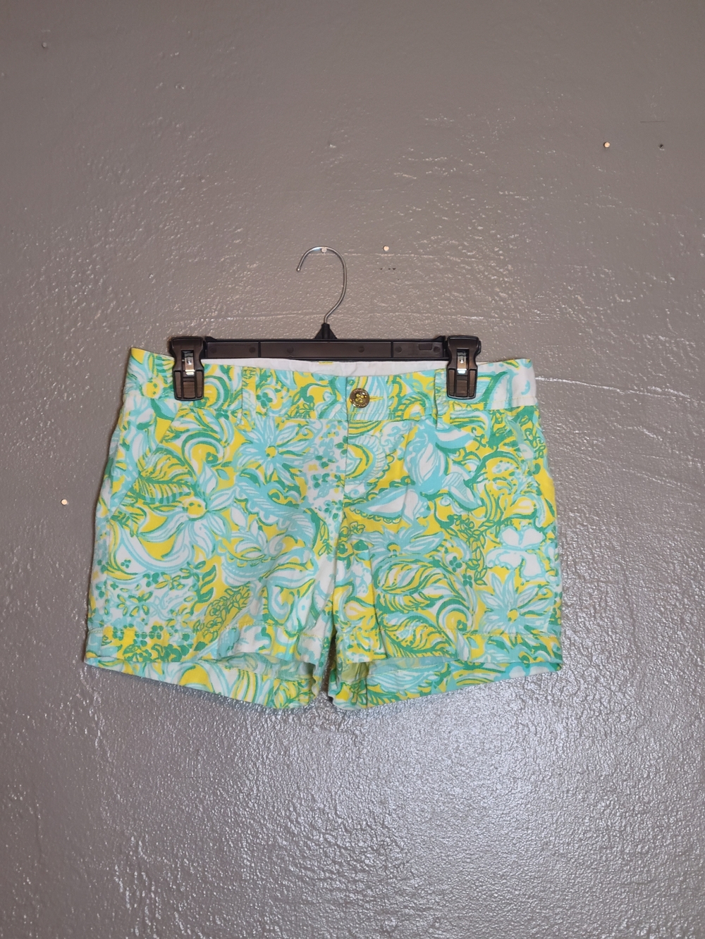 Lilly Pulizter Women's Tropical Palm Callahan Shorts Hawaii Aloha Beach Size 2 - Picture 2 of 13